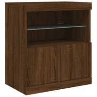 Thumbnail for Sideboard mit LED-Leuchten Braun Eichen-Optik 142,5x37x67 cm