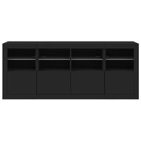 Thumbnail for Sideboard mit LED-Leuchten Schwarz 163x37x67 cm