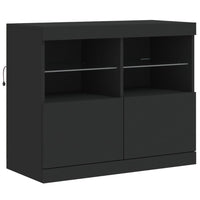 Thumbnail for Sideboard mit LED-Leuchten Schwarz 163x37x67 cm