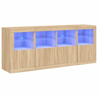 Thumbnail for Sideboard mit LED-Leuchten Sonoma-Eiche 163x37x67 cm