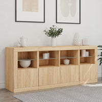 Thumbnail for Sideboard mit LED-Leuchten Sonoma-Eiche 163x37x67 cm