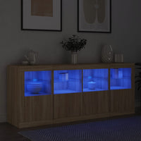 Thumbnail for Sideboard mit LED-Leuchten Sonoma-Eiche 163x37x67 cm