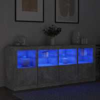 Thumbnail for Sideboard mit LED-Leuchten Betongrau 163x37x67 cm