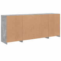 Thumbnail for Sideboard mit LED-Leuchten Betongrau 163x37x67 cm