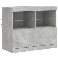 Thumbnail for Sideboard mit LED-Leuchten Betongrau 163x37x67 cm