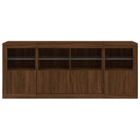 Thumbnail for Sideboard mit LED-Leuchten Braun Eichen-Optik 163x37x67 cm