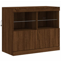 Thumbnail for Sideboard mit LED-Leuchten Braun Eichen-Optik 163x37x67 cm