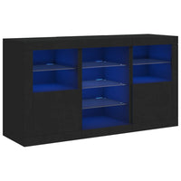 Thumbnail for Sideboard mit LED-Leuchten Schwarz 123x37x67 cm