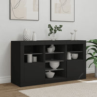 Thumbnail for Sideboard mit LED-Leuchten Schwarz 123x37x67 cm