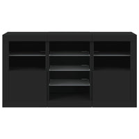 Thumbnail for Sideboard mit LED-Leuchten Schwarz 123x37x67 cm