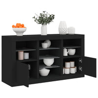 Thumbnail for Sideboard mit LED-Leuchten Schwarz 123x37x67 cm