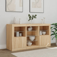 Thumbnail for Sideboard mit LED-Leuchten Sonoma-Eiche 123x37x67 cm