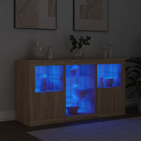 Thumbnail for Sideboard mit LED-Leuchten Sonoma-Eiche 123x37x67 cm