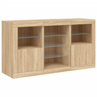 Thumbnail for Sideboard mit LED-Leuchten Sonoma-Eiche 123x37x67 cm