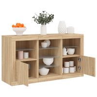 Thumbnail for Sideboard mit LED-Leuchten Sonoma-Eiche 123x37x67 cm