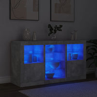 Thumbnail for Sideboard mit LED-Leuchten Betongrau 123x37x67 cm