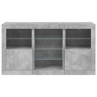 Thumbnail for Sideboard mit LED-Leuchten Betongrau 123x37x67 cm