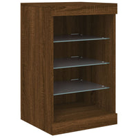 Thumbnail for Sideboard mit LED-Leuchten Braun Eichen-Optik 123x37x67 cm