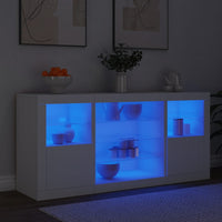 Thumbnail for Sideboard mit LED-Leuchten Weiß 142,5x37x67 cm