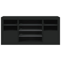 Thumbnail for Sideboard mit LED-Leuchten Schwarz 142,5x37x67 cm