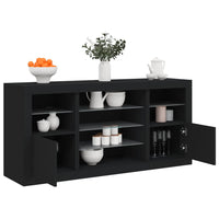 Thumbnail for Sideboard mit LED-Leuchten Schwarz 142,5x37x67 cm
