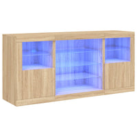 Thumbnail for Sideboard mit LED-Leuchten Sonoma-Eiche 142,5x37x67 cm
