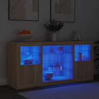 Thumbnail for Sideboard mit LED-Leuchten Sonoma-Eiche 142,5x37x67 cm