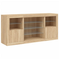 Thumbnail for Sideboard mit LED-Leuchten Sonoma-Eiche 142,5x37x67 cm