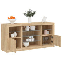 Thumbnail for Sideboard mit LED-Leuchten Sonoma-Eiche 142,5x37x67 cm