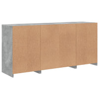 Thumbnail for Sideboard mit LED-Leuchten Betongrau 142,5x37x67 cm