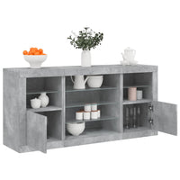 Thumbnail for Sideboard mit LED-Leuchten Betongrau 142,5x37x67 cm