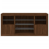 Thumbnail for Sideboard mit LED-Leuchten Braun Eichen-Optik 142,5x37x67 cm
