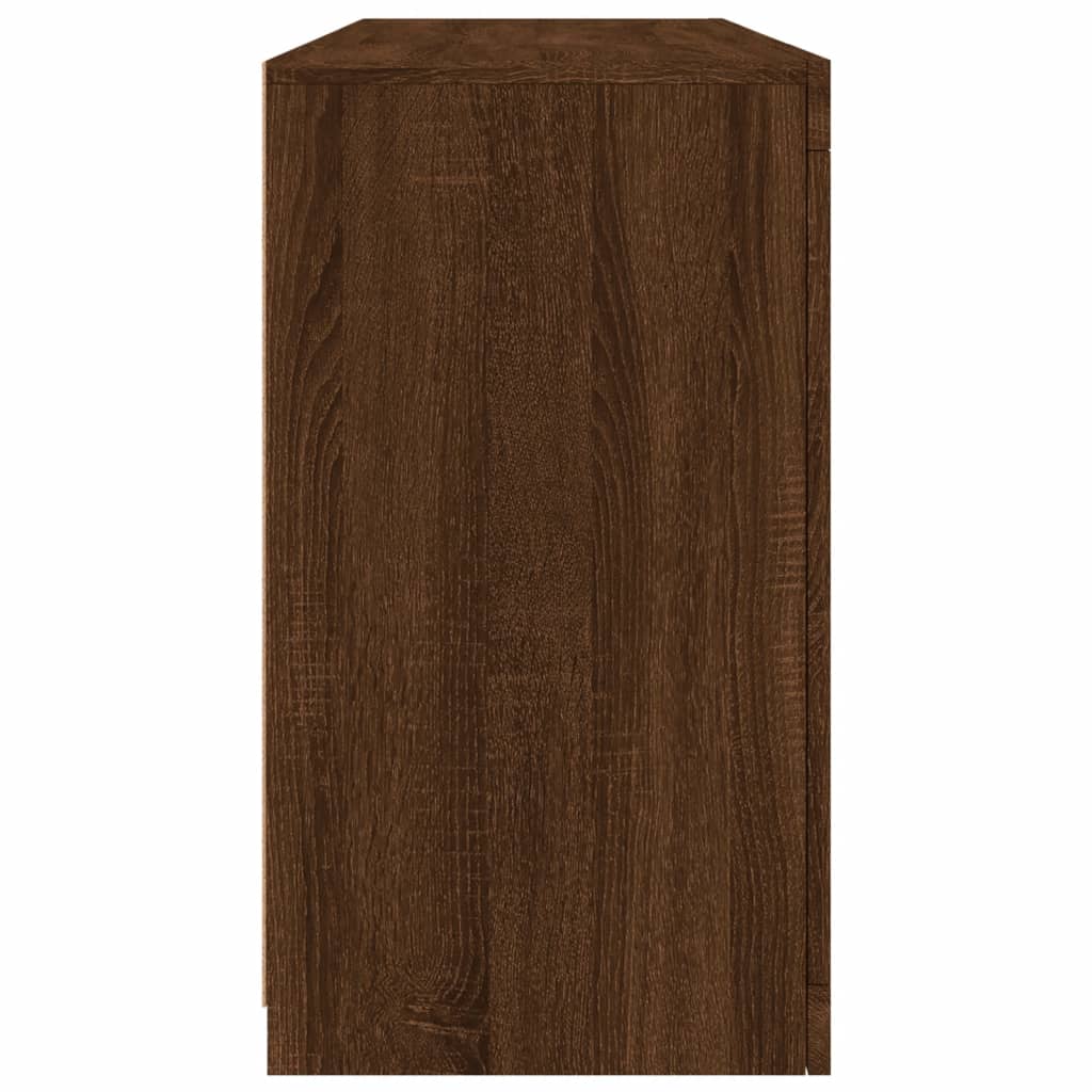 Sideboard mit LED-Leuchten Braun Eichen-Optik 142,5x37x67 cm