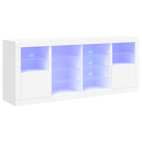 Thumbnail for Sideboard mit LED-Leuchten Weiß 163x37x67 cm