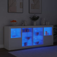 Thumbnail for Sideboard mit LED-Leuchten Weiß 163x37x67 cm