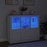 Thumbnail for Sideboards mit LED-Leuchten 3 Stk. Weiß Holzwerkstoff