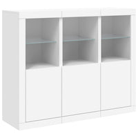 Thumbnail for Sideboards mit LED-Leuchten 3 Stk. Weiß Holzwerkstoff