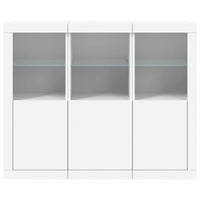Thumbnail for Sideboards mit LED-Leuchten 3 Stk. Weiß Holzwerkstoff