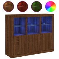 Thumbnail for Sideboards mit LED-Leuchten 3 Stk. Braun Eichen-Optik