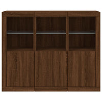 Thumbnail for Sideboards mit LED-Leuchten 3 Stk. Braun Eichen-Optik