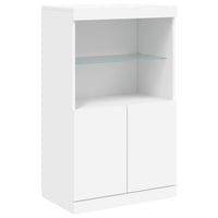 Thumbnail for Sideboards mit LED-Leuchten 3 Stk. Weiß Holzwerkstoff