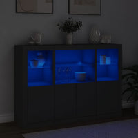 Thumbnail for Sideboards mit LED-Leuchten 3 Stk. Schwarz Holzwerkstoff