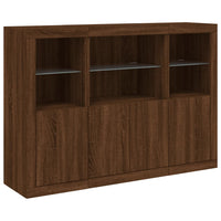 Thumbnail for Sideboards mit LED-Leuchten 3 Stk. Braun Eichen-Optik