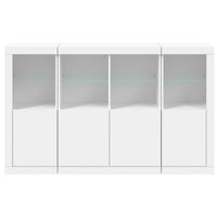 Thumbnail for Sideboards mit LED-Leuchten 3 Stk. Weiß Holzwerkstoff