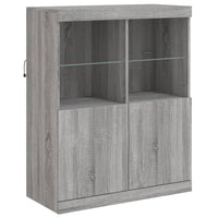 Thumbnail for Sideboards mit LED-Leuchten 3 Stk. Grau Sonoma Holzwerkstoff