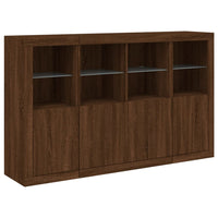 Thumbnail for Sideboards mit LED-Leuchten 3 Stk. Braun Eichen-Optik