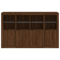 Thumbnail for Sideboards mit LED-Leuchten 3 Stk. Braun Eichen-Optik