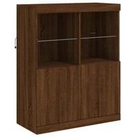 Thumbnail for Sideboards mit LED-Leuchten 3 Stk. Braun Eichen-Optik