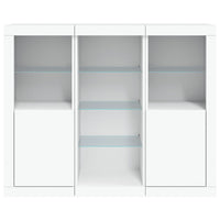 Thumbnail for Sideboards mit LED-Leuchten 3 Stk. Weiß Holzwerkstoff