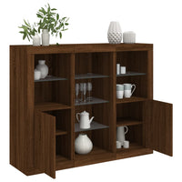 Thumbnail for Sideboards mit LED-Leuchten 3 Stk. Braun Eichen-Optik